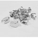5x silberfarben Collierschlaufe 8x6x4mm Anhängerhaken silberfarben - Schmuckzubehör