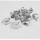 5x silberfarben Collierschlaufe 8x6x4mm Anhängerhaken silberfarben - Schmuckzubehör - Leisure-Beads DIY