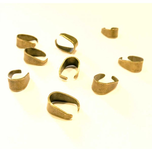 5x bronzefarben Collierschlaufe 8x6x4mm Anhängerhaken - Schmuckzubehör - Leisure-Beads DIY