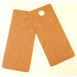 20 natur braune Schmuck Karten 90x40mm Papier ohne Schrift Schmuck Display Ohrringe - Schmuckzubehör
