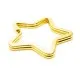 Goldfarben Stern Schlüsselring 33mm - Schlüsselanhänger basteln - Leisure-Beads DIY