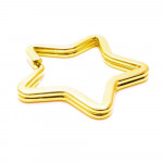 Goldfarben Stern Schlüsselring 33mm - Schlüsselanhänger basteln