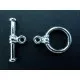 2x Knebelverschluss Ringteil 10mm Toggle silberfarben - Schmuckzubehör - Leisure-Beads DIY