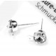 2 Stück Strass Ohrstecker 17x9,5x6mm silberfarben mit Öse - Schmuckzubehör Ohrringe basteln