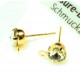 1 Paar Strass goldfarben Ohrstecker mit Öse 17x9,5x6mm - Schmuckzubehör Ohrringe basteln