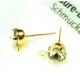 1 Paar Strass goldfarben Ohrstecker mit Öse 17x9,5x6mm - Schmuckzubehör Ohrringe basteln - Leisure-Beads DIY