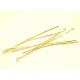 10 Kettelstifte 80mm goldfarben Schmuckdraht mit Öse - Schmuckzubehör - Leisure-Beads DIY