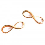 1x rosegoldfarben Infinity 23,5x8,5mm Unendlichkeitszeichen - Schmuckzubehör