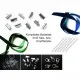 Bastelset für 15mm Halsband mit blauem und grünem Samtband - Schmuck Bastelset - Leisure-Beads DIY