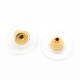 10x goldfarben Ohrstopper 11x6mm für Ohrstecker goldfarben und transparent - Schmuckzubehör zum Ohrringe selbermachen