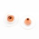 10x rosegoldfarben Ohrstopper 11x6mm für Ohrstecker und transparent - Schmuckzubehör Ohrringe