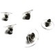 10x gunmetal Ohrstopper 11x6mm für Ohrstecker und transparent - Schmuckzubehör Ohrringe