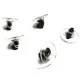 10x gunmetal Ohrstopper 11x6mm für Ohrstecker und transparent - Schmuckzubehör Ohrringe - Leisure-Beads DIY