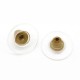 10x bronzefarben Ohrstopper 11x6mm für Ohrstecker und transparent - Schmuckzubehör Ohrringe