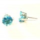 2 Stück türkis Strass Ohrstecker mit Öse 12x12x8mm - Schmuckzubehör Ohrringe basteln
