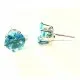 2 Stück türkis Strass Ohrstecker mit Öse 12x12x8mm - Schmuckzubehör Ohrringe basteln - Leisure-Beads DIY