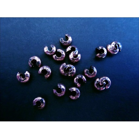 Leisure-Beads - 20 kupferfarbene Kaschierperlen 4x3mm Cover Crimp Perlen - Schmuckzubehör