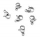 10x Edelstahl Karabinerhaken 10mm glatter silberfarben Schmuckverschluss - Edelstahl Schmuckzubehör