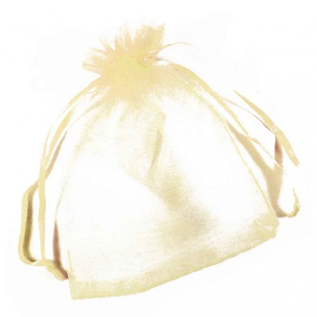 Leisure-Beads - 1x champagner Organzasäckchen 15x10cm - Schmuckzubehör Schmuckverpackung