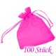 100x fuchsia Organzasäckchen 10x15cm - Schmuckzubehör Schmuckverpackung