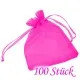 100x fuchsia Organzasäckchen 10x15cm - Schmuckzubehör Schmuckverpackung - Leisure-Beads DIY