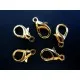 5x großer Karabinerhaken goldfarben glatt 14mm - Schmuckzubehör - Leisure-Beads DIY