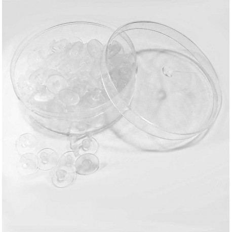 Leisure-Beads - 100 Stück Kunststoff Ohrstopper 11x6mm in Box - Schmuckzubehör Ohrringe basteln