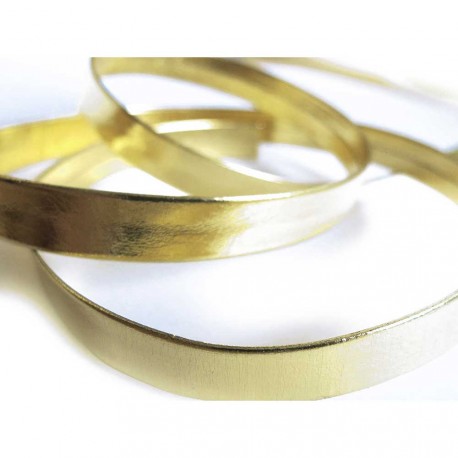 Leisure-Beads - 1m synthetisches goldfarben Lederband 10mm x 1mm Kunstlederband - Schmuckzubehör