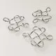 1x hellsilberfarben Kettenverbinder 24x18mm Zwischenstück - Schmuckzubehör - Leisure-Beads DIY