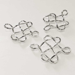 Leisure-Beads - 1x hellsilberfarben Kettenverbinder 24x18mm Zwischenstück - Schmuckzubehör