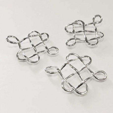 Leisure-Beads - 1x hellsilberfarben Kettenverbinder 24x18mm Zwischenstück - Schmuckzubehör