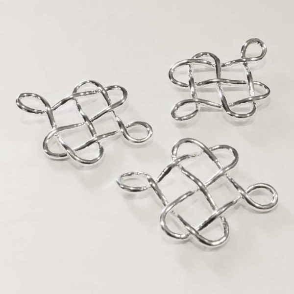 1x hellsilberfarben Kettenverbinder 24x18mm Zwischenstück - Schmuckzubehör - Leisure-Beads DIY