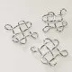 1x hellsilberfarben Kettenverbinder 24x18mm Zwischenstück - Schmuckzubehör - Leisure-Beads DIY