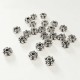 10x 4x4mm Metallperlen silberfarben Spacer Miniperlen - Schmuckzubehör Metallperle