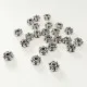 10x 4x4mm Metallperlen silberfarben Spacer Miniperlen - Schmuckzubehör Metallperle - Leisure-Beads DIY