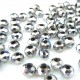 145x geschliffene Glasperlen 4x3mm silberfarben - Schmuckzubehör