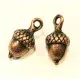 1x kupferfarben Eichel 18x9mm 3D Schmuckanhänger - Schmuckzubehör - Leisure-Beads DIY