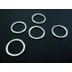 5x Ring 14,5mm geschlossen rund silberfarben - Schmuckzubehör - Leisure-Beads DIY