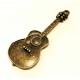 1x bronzefarben Gitarre 50x18mm 3D Schmuckanhänger - Schmuckzubehör