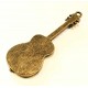 1x bronzefarben Gitarre 50x18mm 3D Schmuckanhänger - Schmuckzubehör