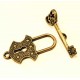 1x bronzefarben Knebelverschluss Schloss 24x13mm Toggle - Schmuckzubehör Schmuckverschluss