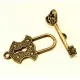 1x bronzefarben Knebelverschluss Schloss 24x13mm Toggle - Schmuckzubehör Schmuckverschluss - Leisure-Beads DIY