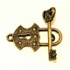 1x bronzefarben Knebelverschluss Schloss 24x13mm Toggle - Schmuckzubehör Schmuckverschluss