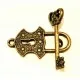 1x bronzefarben Knebelverschluss Schloss 24x13mm Toggle - Schmuckzubehör Schmuckverschluss - Leisure-Beads DIY