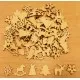 100x Weihnachtliche Motive 2cm Holz Klebsteine / Streudeko - Bastelbedarf Ostern - Leisure-Beads DIY