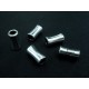 5x Tube silberfarben 11,5x5mm Metallperlen Spacer - Schmuckzubehör