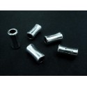 5x Tube silberfarben 11,5x5mm Metallperlen Spacer - Schmuckzubehör