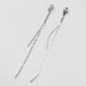 2x silberfarben Ohrstopper 8cm mit Kette für Ohrstecker - Schmuckzubehör Ohrringe