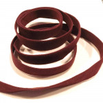 1m weinrotes Kunstlederband 10mm x 1mm Wildlederoptik - Schmuckzubehör Lederband