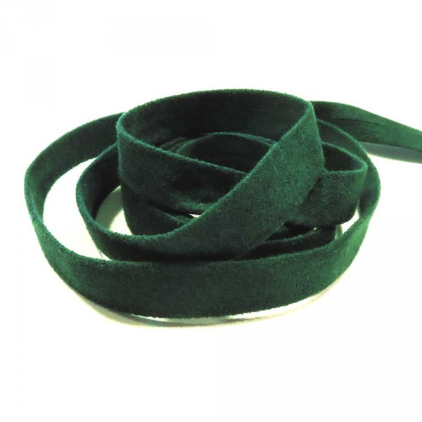 1m dunkelgrünes Kunstlederband 10mm x 1mm Wildlederoptik - Schmuckzubehör Lederband - Leisure-Beads DIY